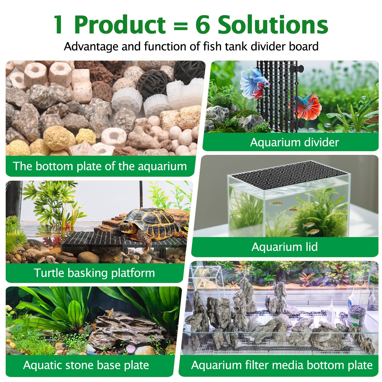 Hygger CO2 aquarium divider board illustrates flexible layout and plant-friendly zones
