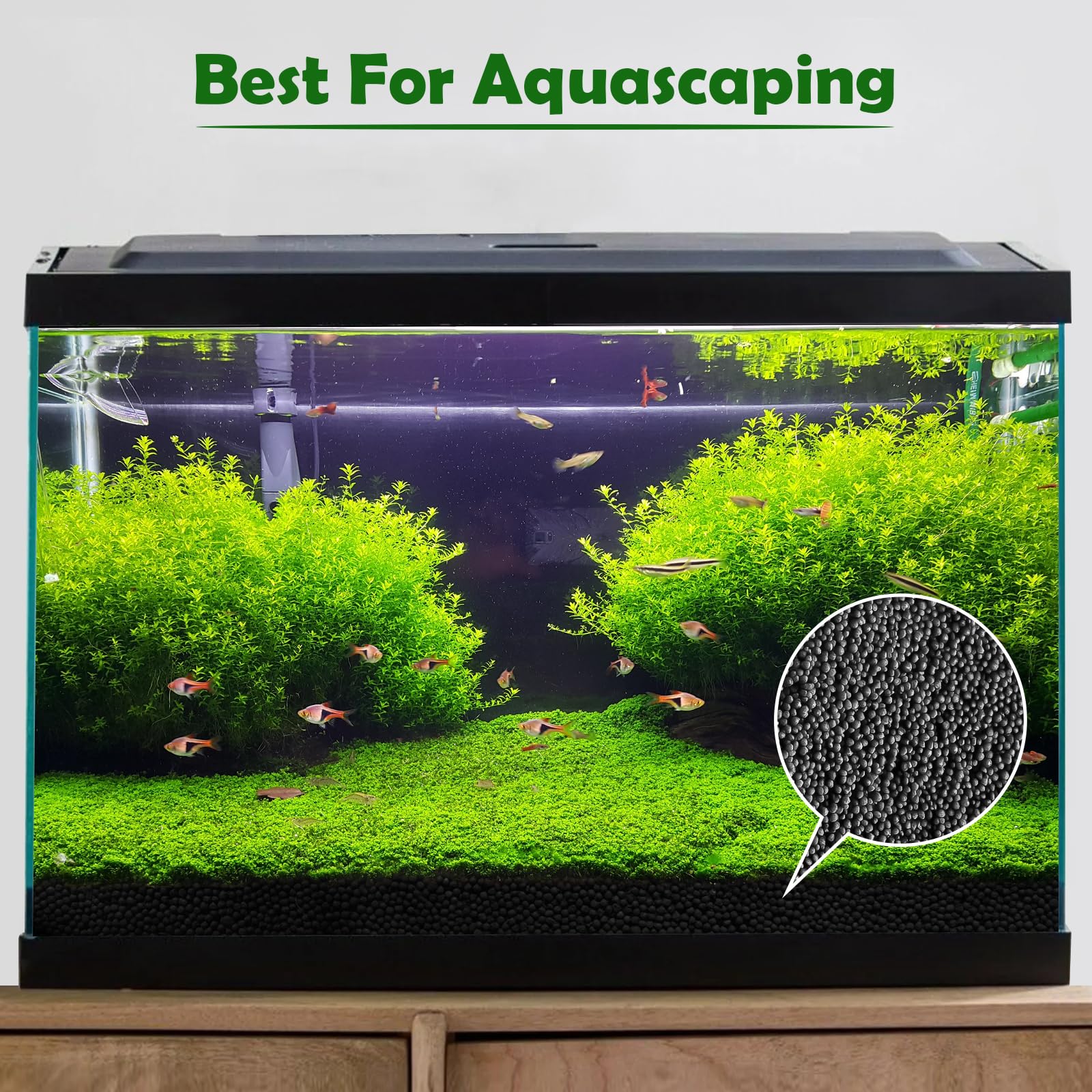 Hygger CO2 fine-texture reduces scattering and supports steady root growth.