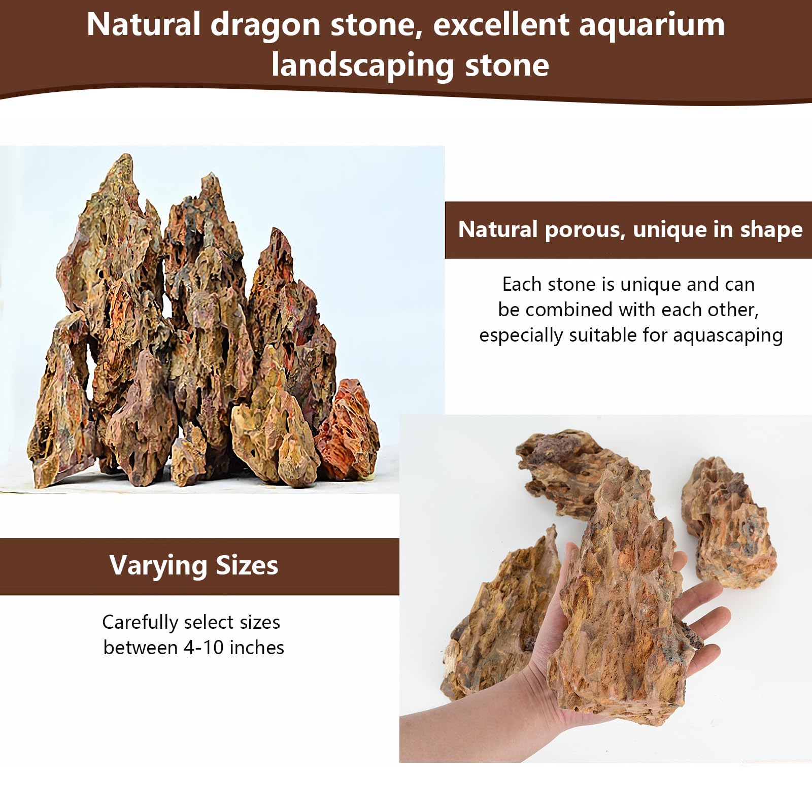 Hygger CO2 Dragon Stone honeycomb pattern creates caves and visual interest