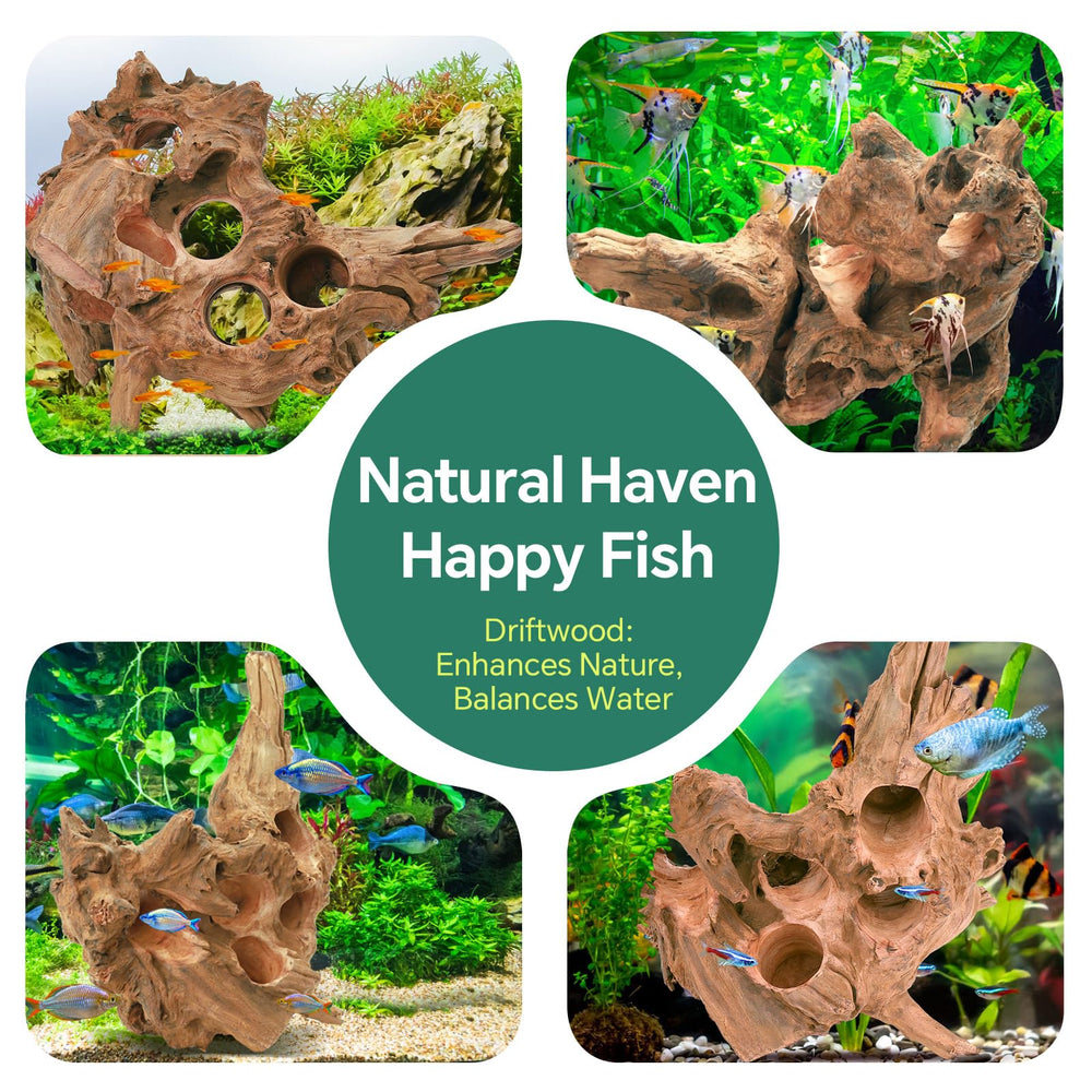 Hygger CO2 Driftwood 11–15 inch length suits larger tanks for a striking centerpiece.
