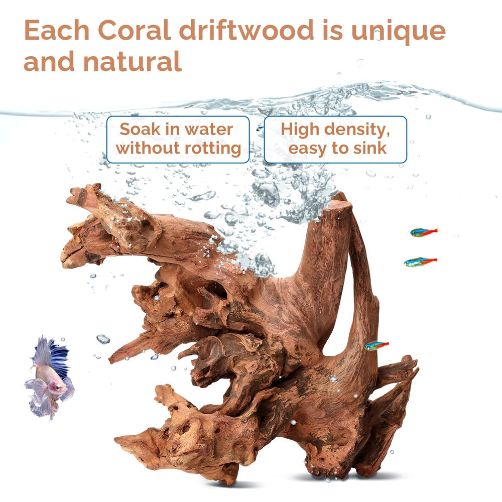 Hygger CO2 driftwood for aquascaping setup adds depth and natural structure.