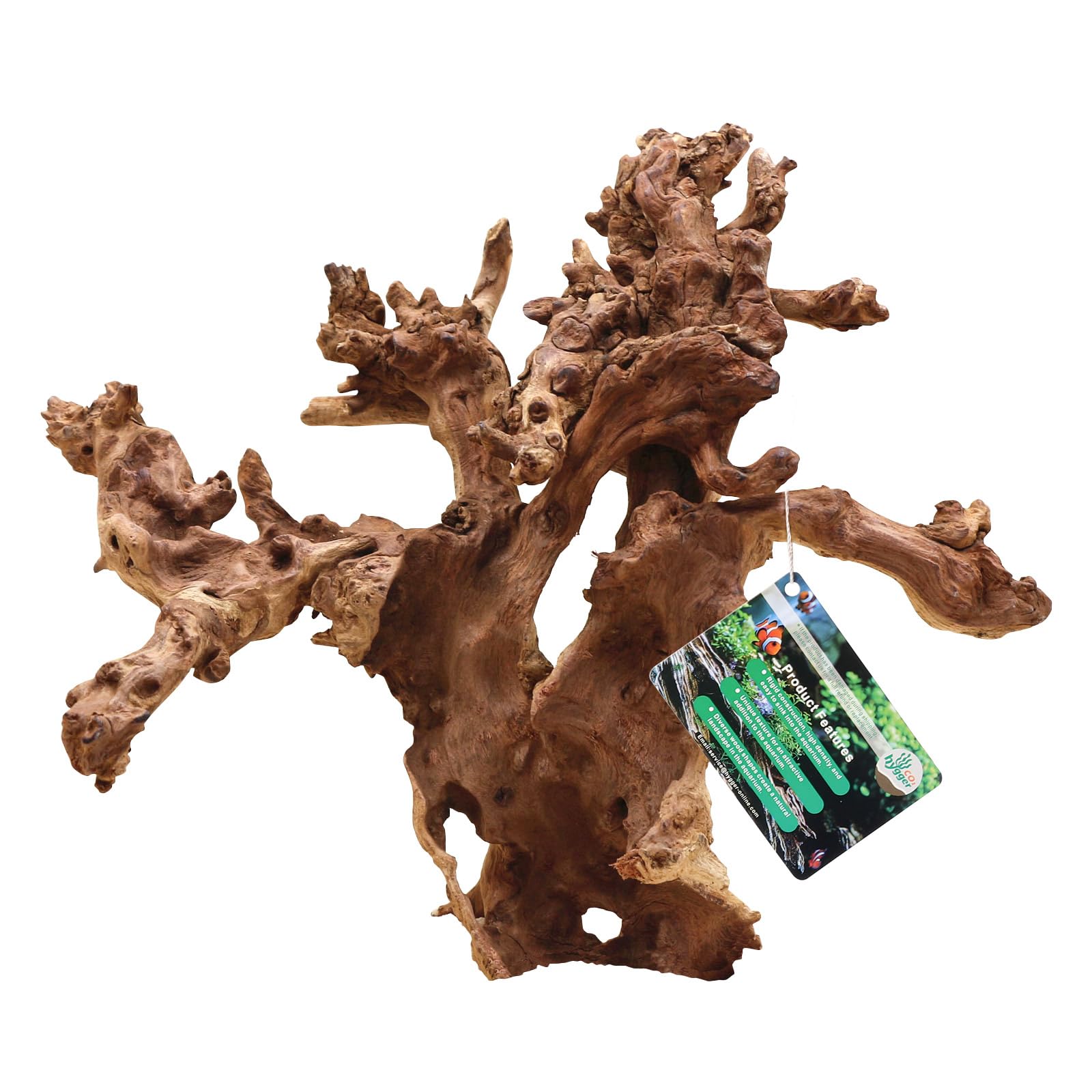Hygger CO2 driftwood packaging and care guide for long-lasting decor.