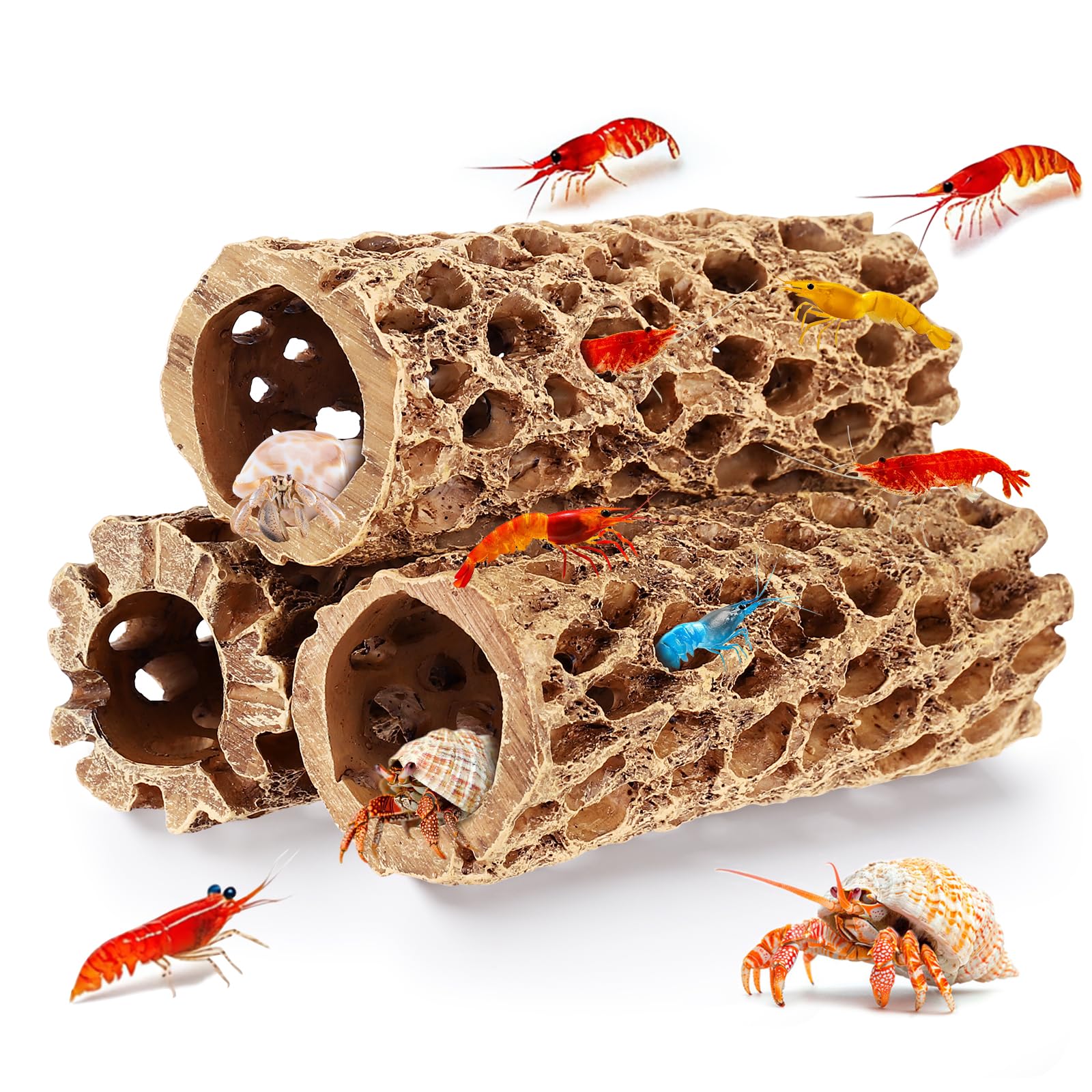Hygger CO2 resin cholla wood aquarium decor detail enhances realism in tanks.