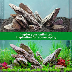 Hygger CO2 Seiryu rock with driftwood demonstrates dramatic landscape and shelter for fish.