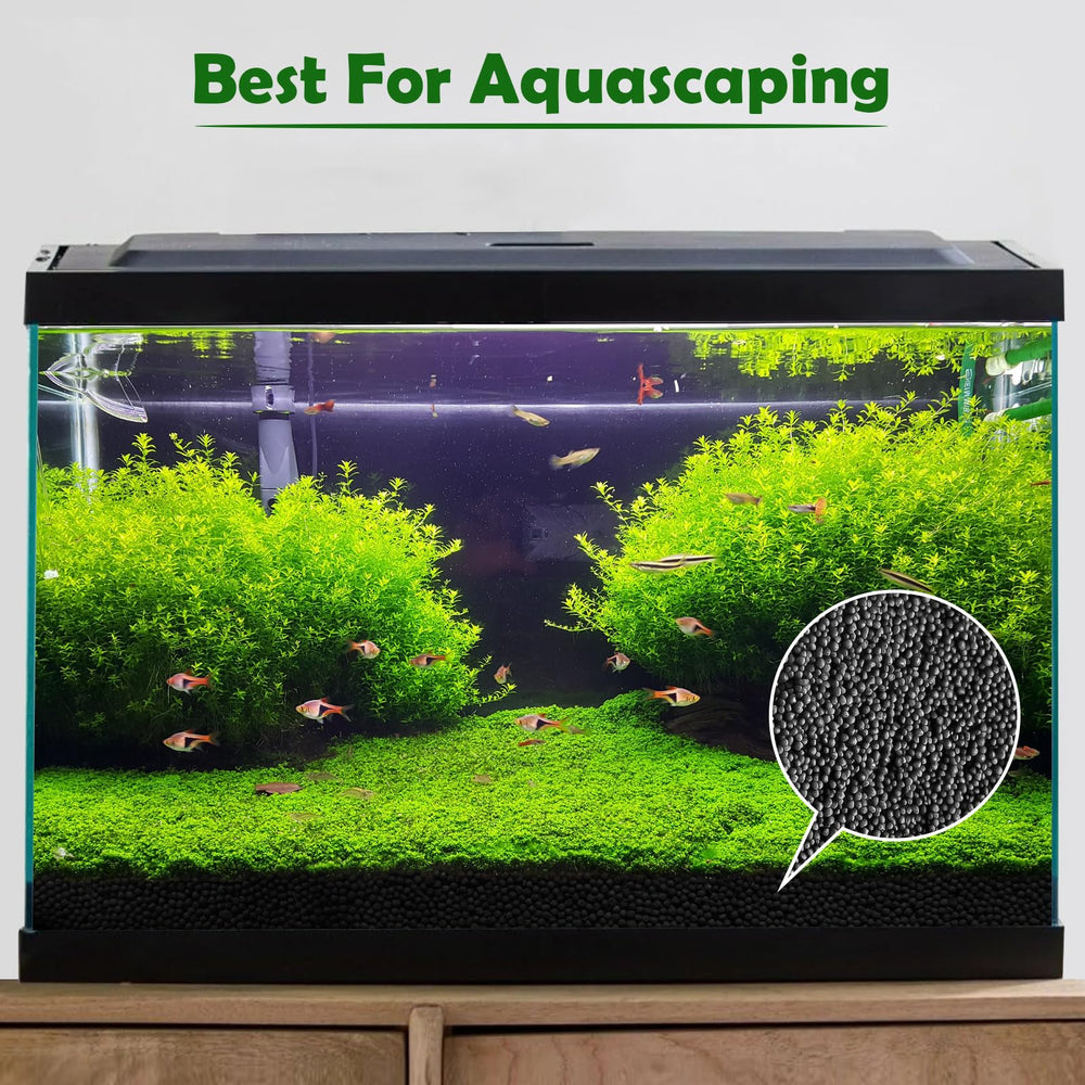 Hygger CO2 shrimp soil texture showcased during installation for natural aquascape.