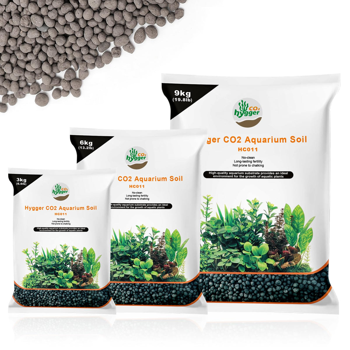 Hygger CO2 Shrimp Substrate bag ready for use supports breeding and plant growth.