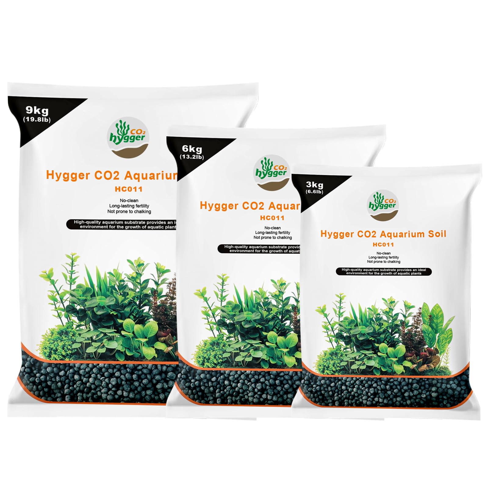 Hygger CO2 Shrimp Substrate bottom layer supports stable aquascape and plant rooting.