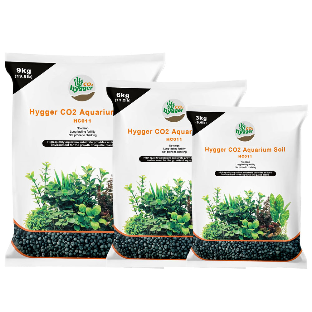 Hygger CO2 Shrimp Substrate bottom layer supports stable aquascape and plant rooting.