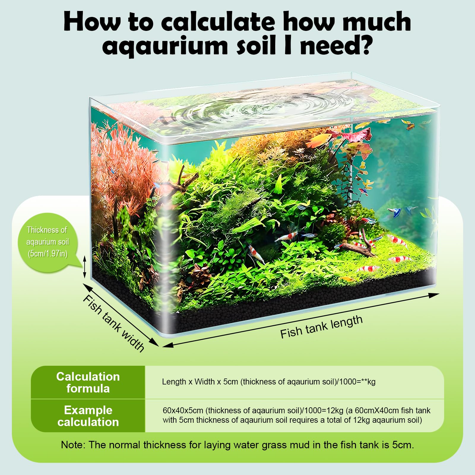 Hygger CO2 Shrimp Substrate 3-5 mm particles provide air-permeable roots.