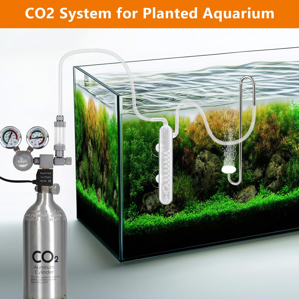 Hygger CO2 Spiral Bubble Counter acid and alkali resistant crystal glass withstands aquarium conditions.