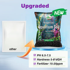 Hygger CO2 Upgraded Aquarium Soil closeup grains shows porous texture aiding bio-colonization.