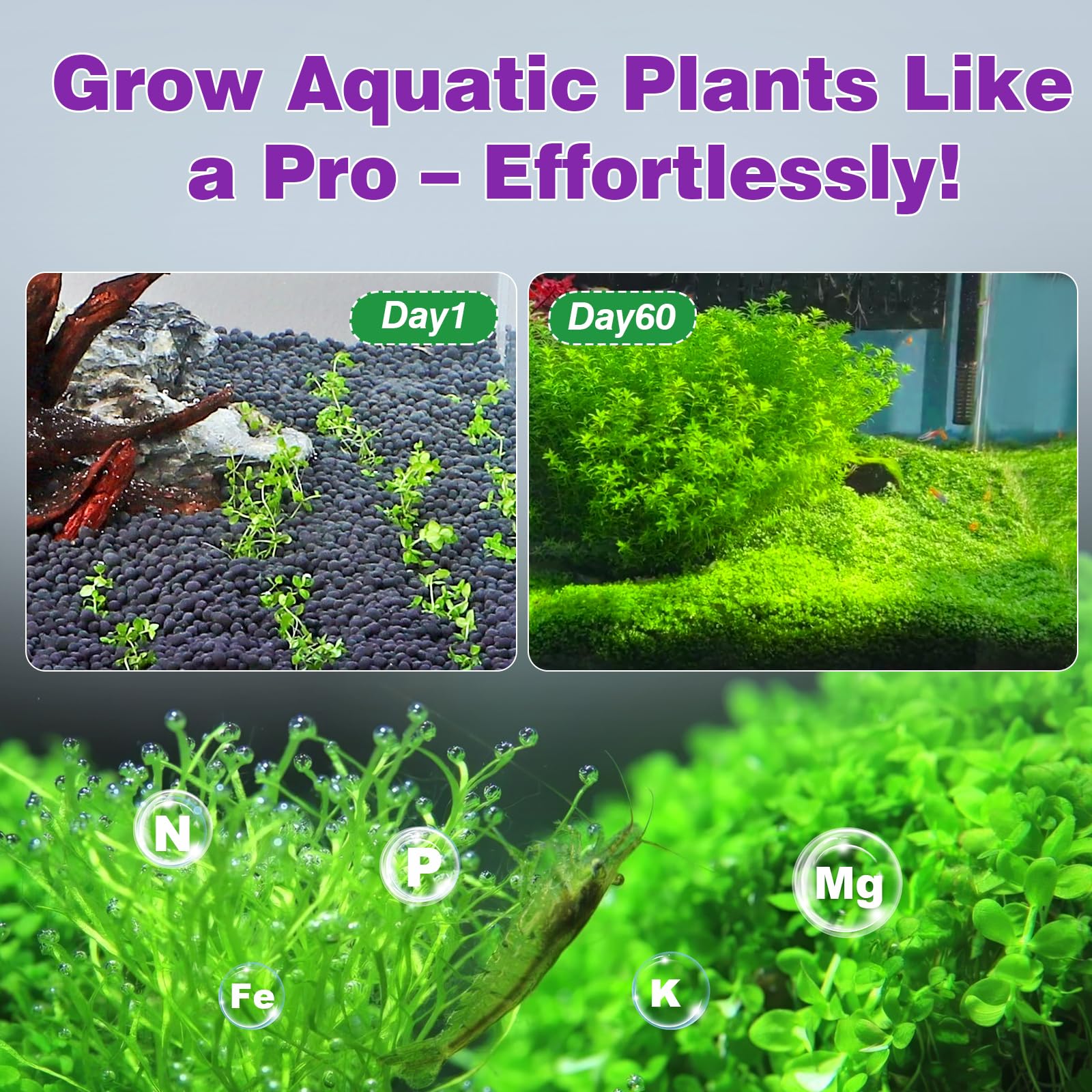Hygger CO2 Upgraded Aquarium Soil water-clarity focus highlights natural buffering benefits.