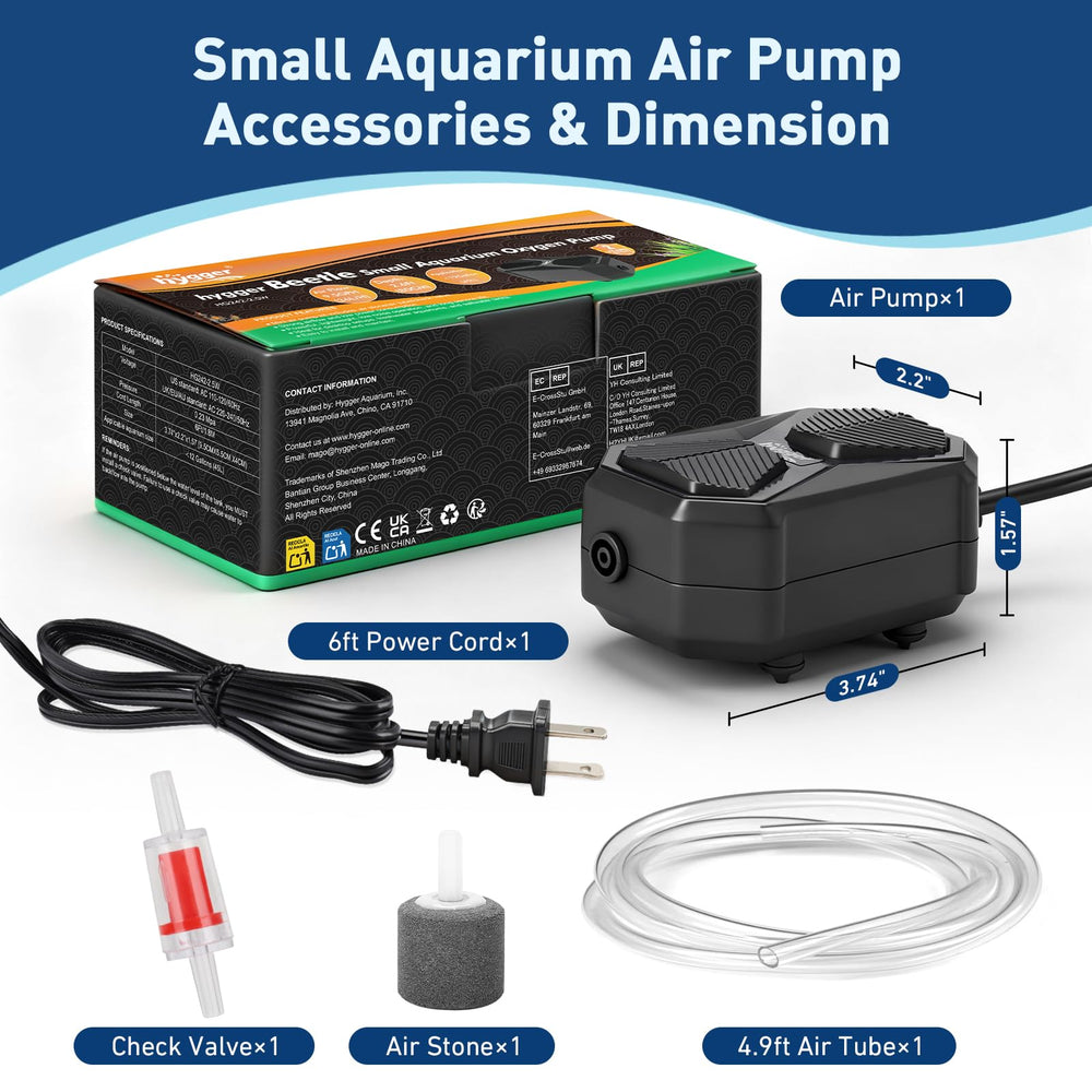 Hygger compact aquarium accessory enables easy, tidy installation.