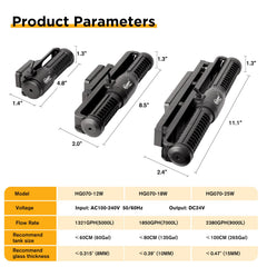 Hygger cross flow technology delivers 360 degree wave spread for even tank circulation.