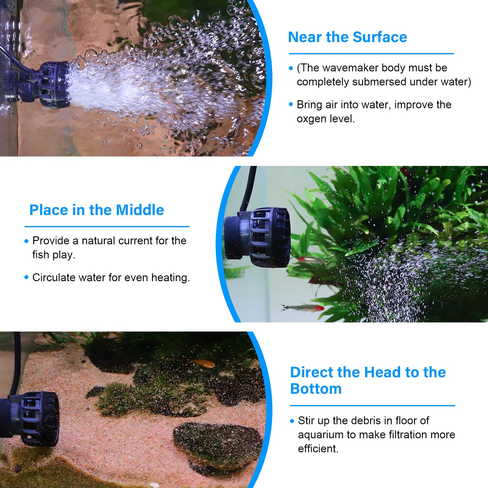 hygger dc powerhead 660 gph delivers strong but smooth flow for vibrant aquatic life