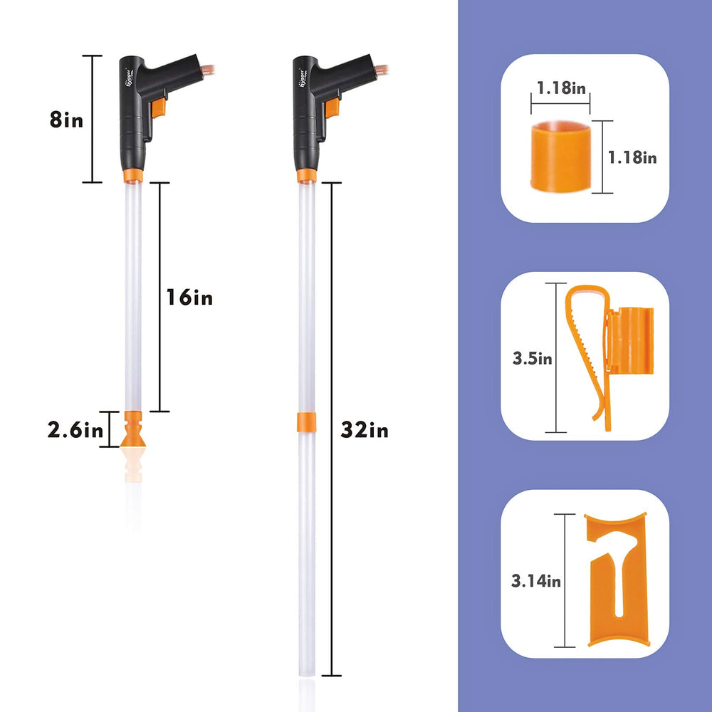 hygger dual airbags and flow clamp support controlled, reliable siphon operation