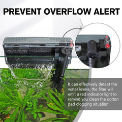 Hygger Hob Filter mini-waterfall-flow captures gentle circulation and oxygenation.