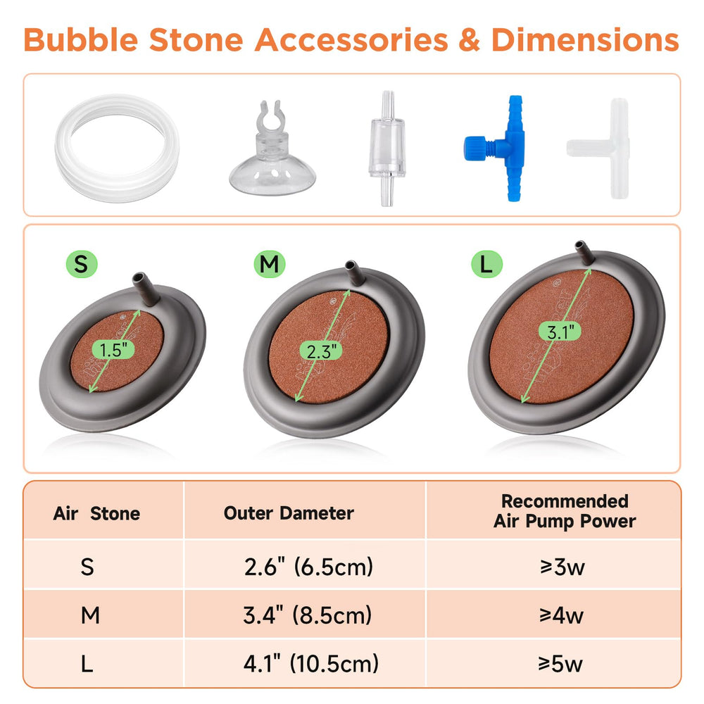 Hygger hydroponics-compatible air stone supports root oxygenation