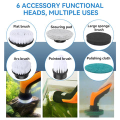 Hygger cordless aquarium cleaner shown with 2-speed control.