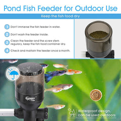 Hygger LCD Display controller image highlights the next feeding time for planning.