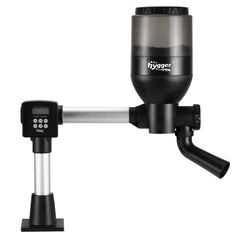 Hygger LCD Control Pond Feeder front view for reliable outdoor feeding.