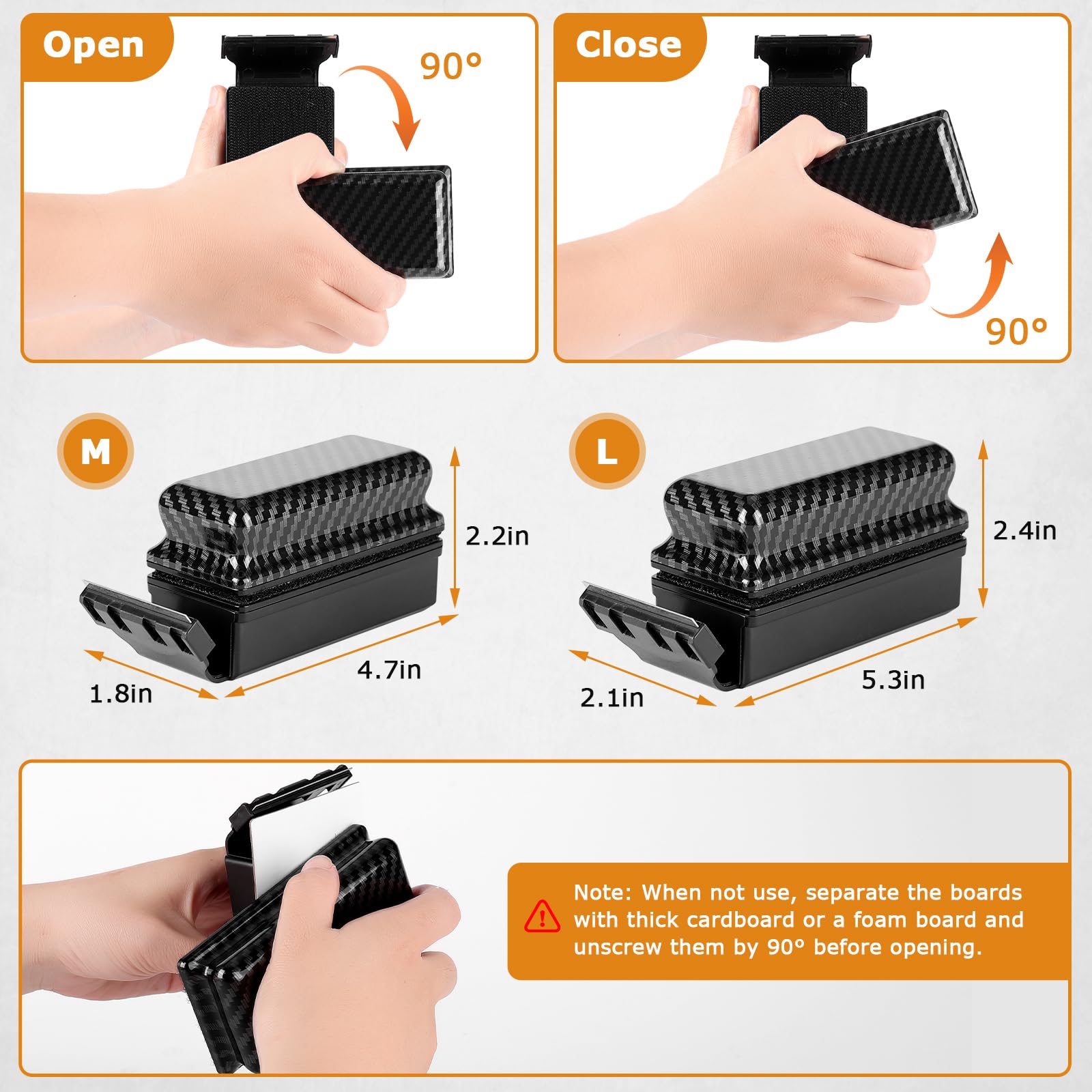 Hygger magnetic fish tank cleaner blade-storage with cardboard separation prevents sticking