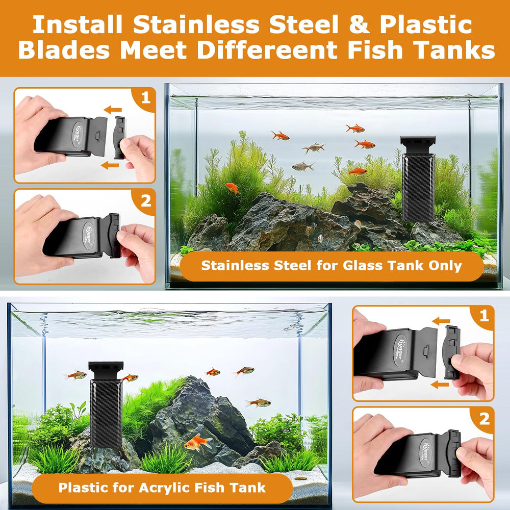 Hygger magnetic fish tank cleaner floating design keeps cleaning simple