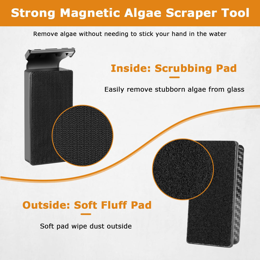 Hygger magnetic fish tank cleaner user-friendly handling for quick algae removal in tight spaces