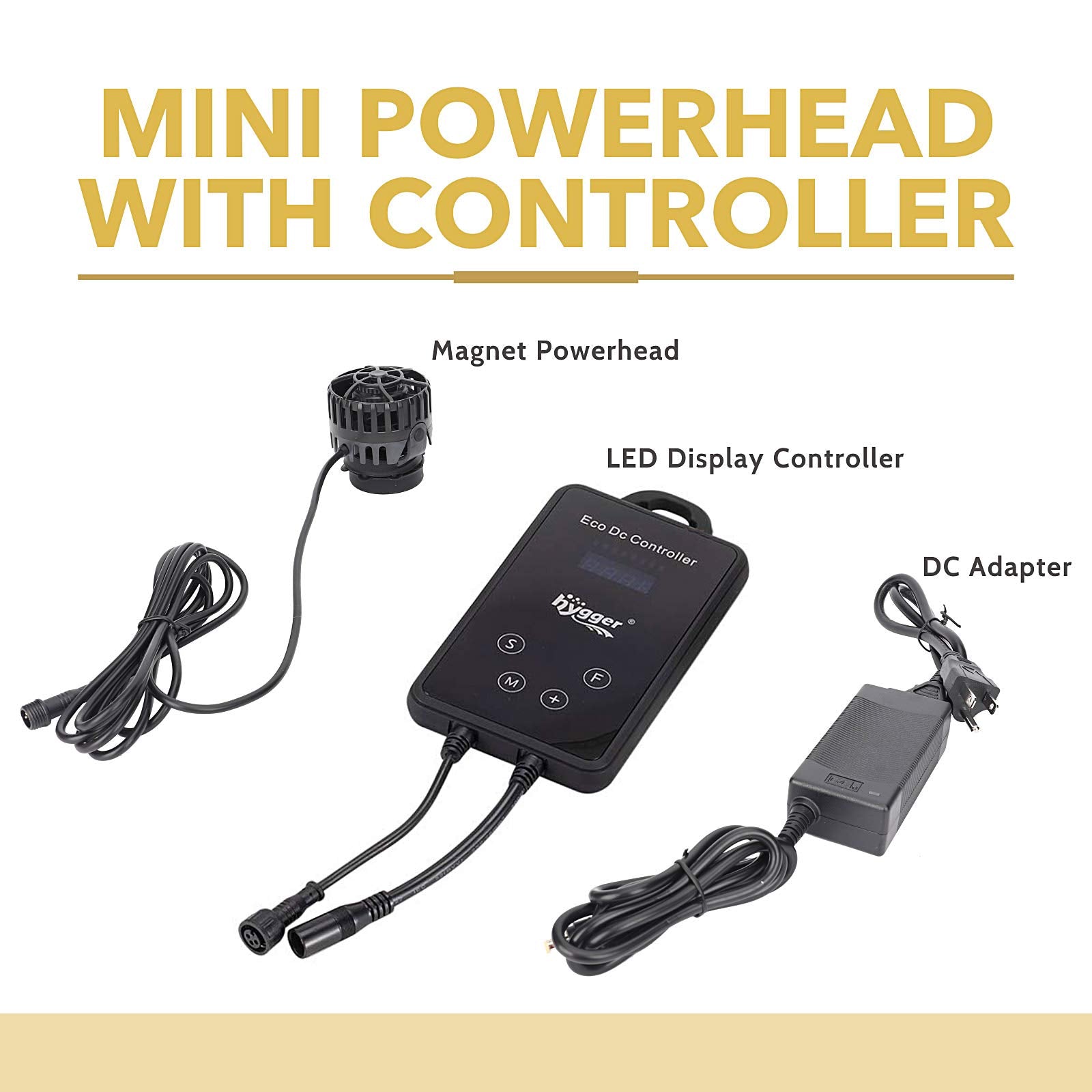 hygger Mini Wave Maker 26-55g tank setup illustrates compatibility for mid-sized aquaria