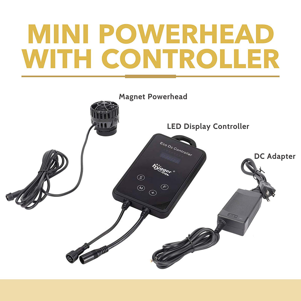 hygger Mini Wave Maker 26-55g tank setup illustrates compatibility for mid-sized aquaria