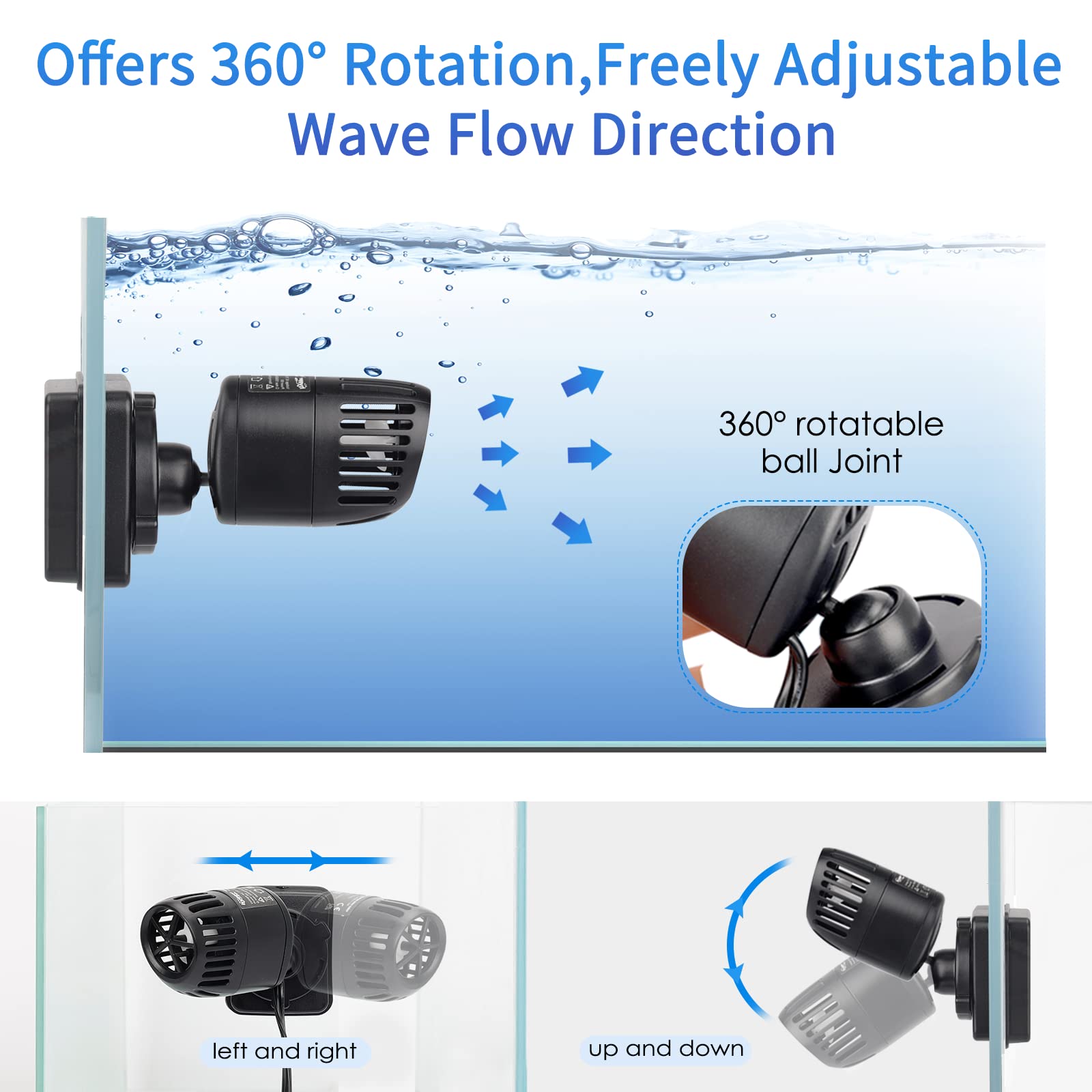 hygger Mini Wave Maker delivers up to 530 GPH for robust circulation
