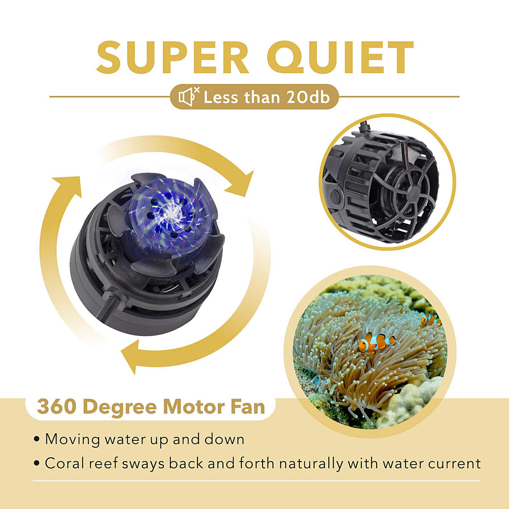hygger Mini Wave Maker magnetic mount install demonstrates easy placement and quick adjustments