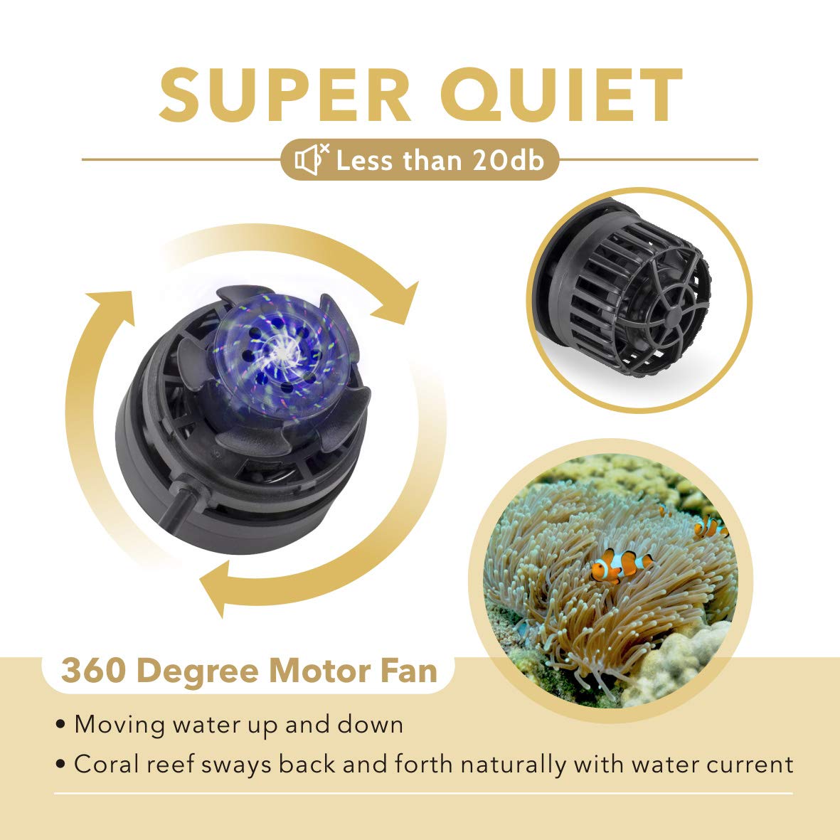 hygger mini wave maker magnetic mount enables easy in-tank positioning and stable setup