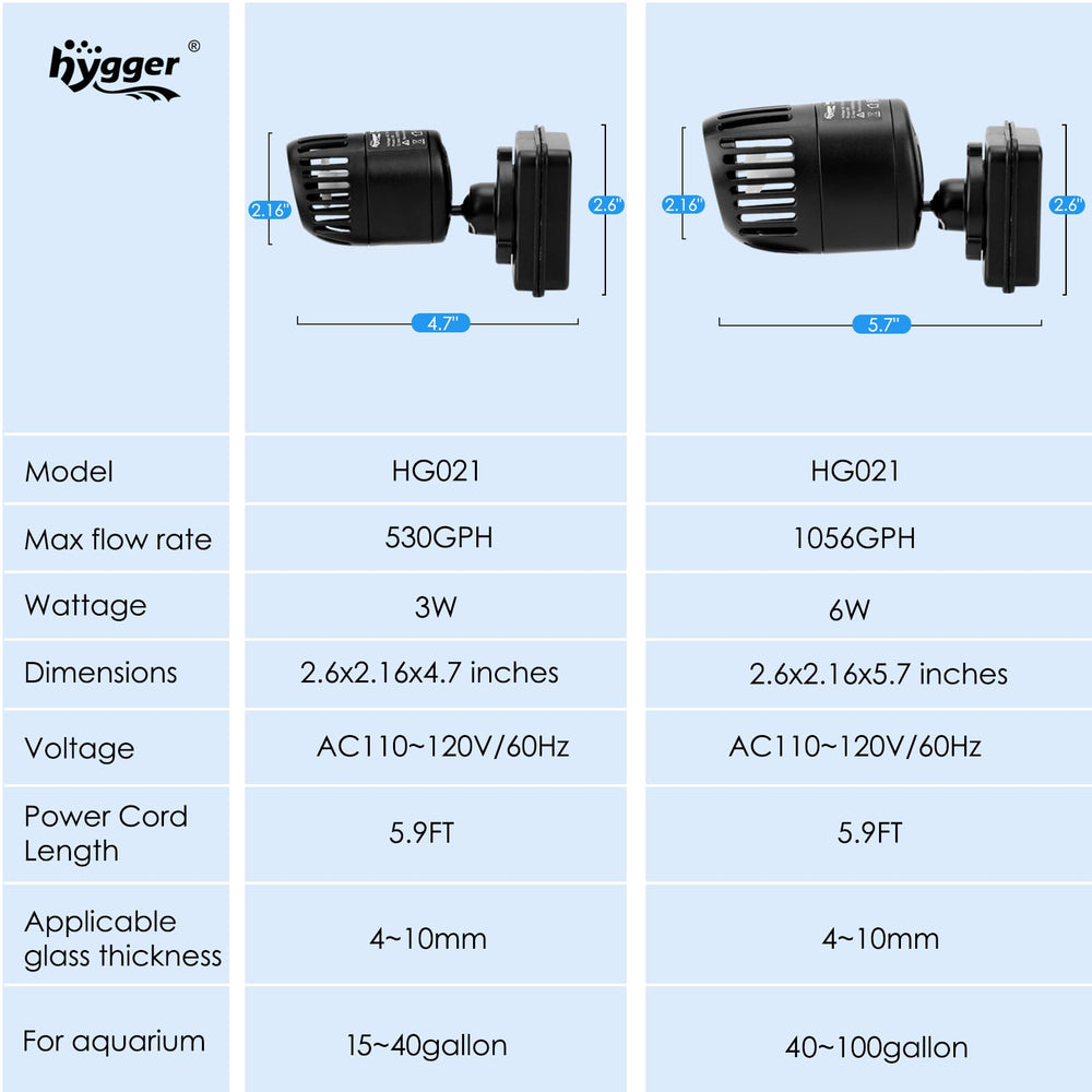 hygger Mini Wave Maker supports both saltwater and freshwater tanks