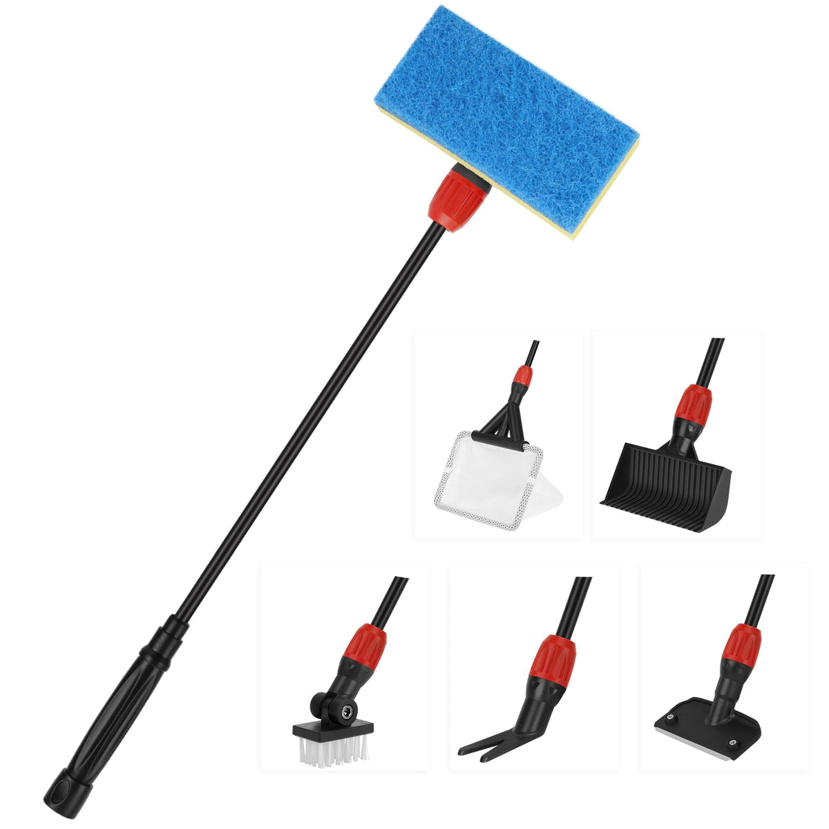 Hygger 6-in-1 cleaner razor-scraper removes tough buildup on tank glass
