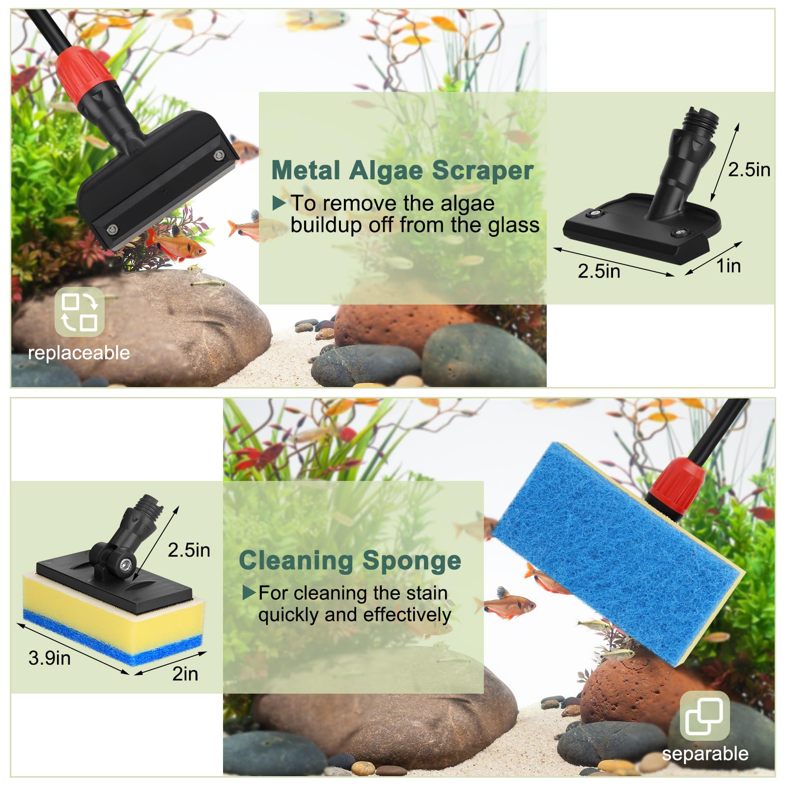 Hygger V-shaped fork helps reposition plants and adjust substrates