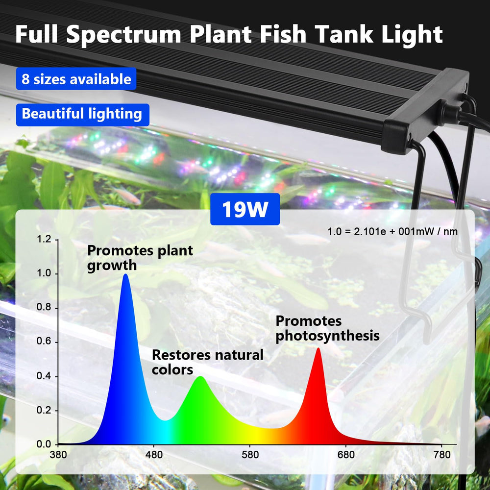 hygger New Mode timer LED aquarium light moonlight mode glow over tank