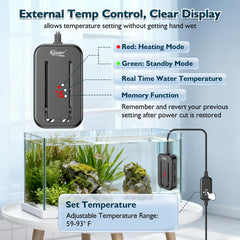 hygger run-dry and overheat protection safeguards fish safety