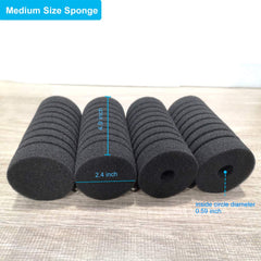 hygger sponges dimensions 4.9-inch height and 2.4-inch diameter for precise fit