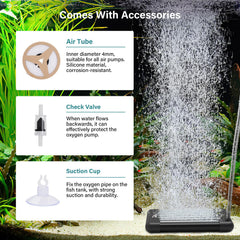 hygger stable-4-7-inch-bubbler shows steady aeration in small tanks