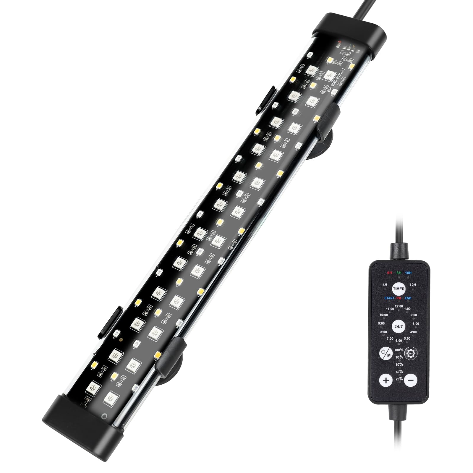 Hygger submersible LED aquarium light full-spectrum illuminance enhances tank colors