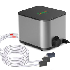 hygger ultra quiet air pump front view delivers steady airflow for tanks up to 300 gallons