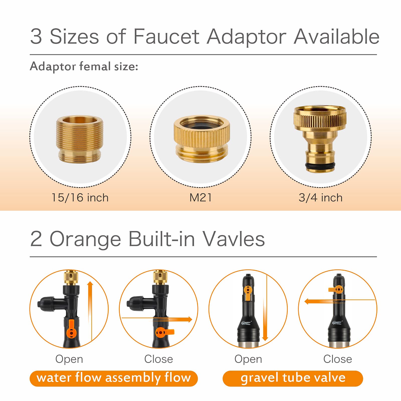 Hygger duckbilled attachment helps target fish feces for cleaner tanks.