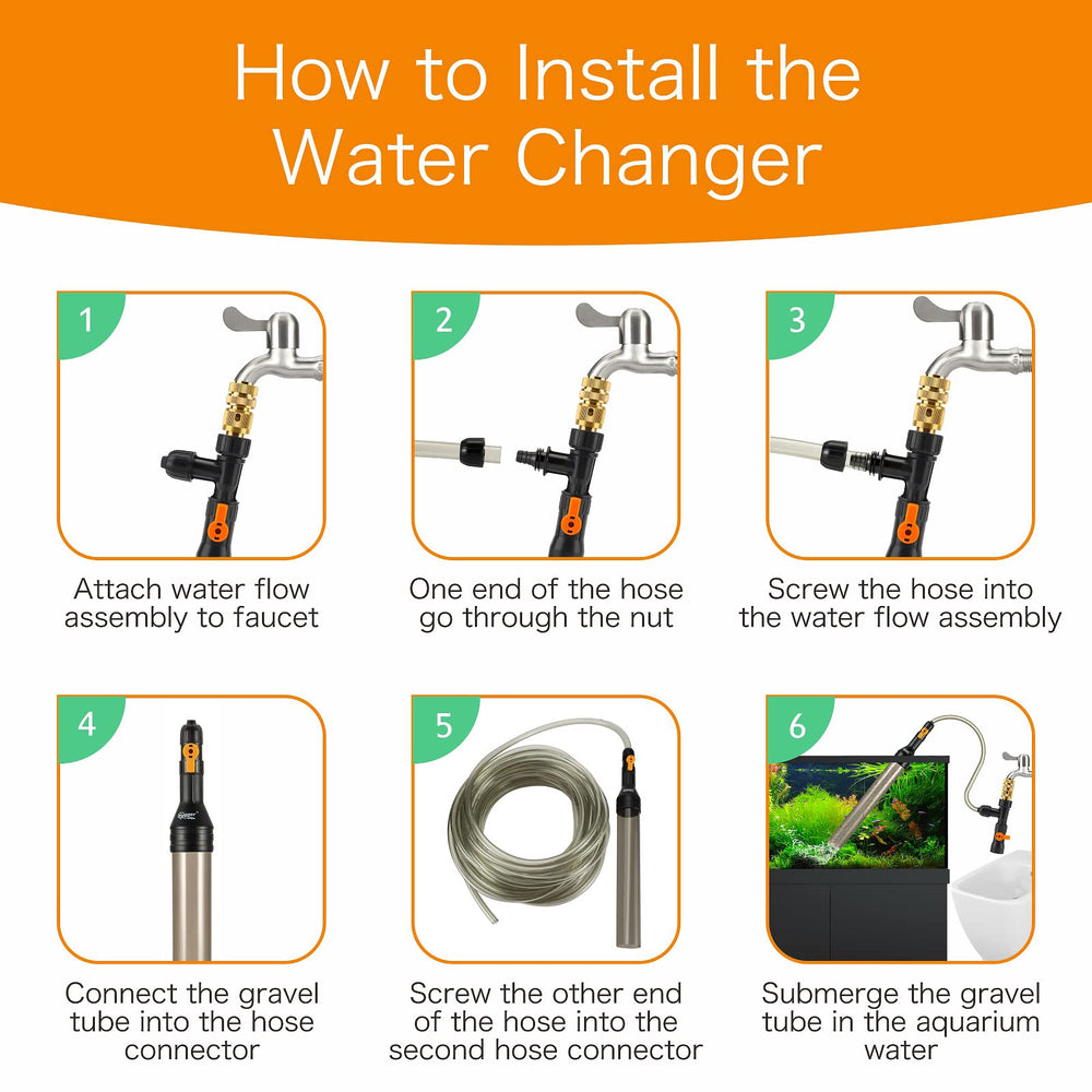 Hygger 33 ft water hose expands reach for larger tanks without heavy lifting.