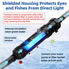 hygger uv light viewing window allows safe status checks without opening the system