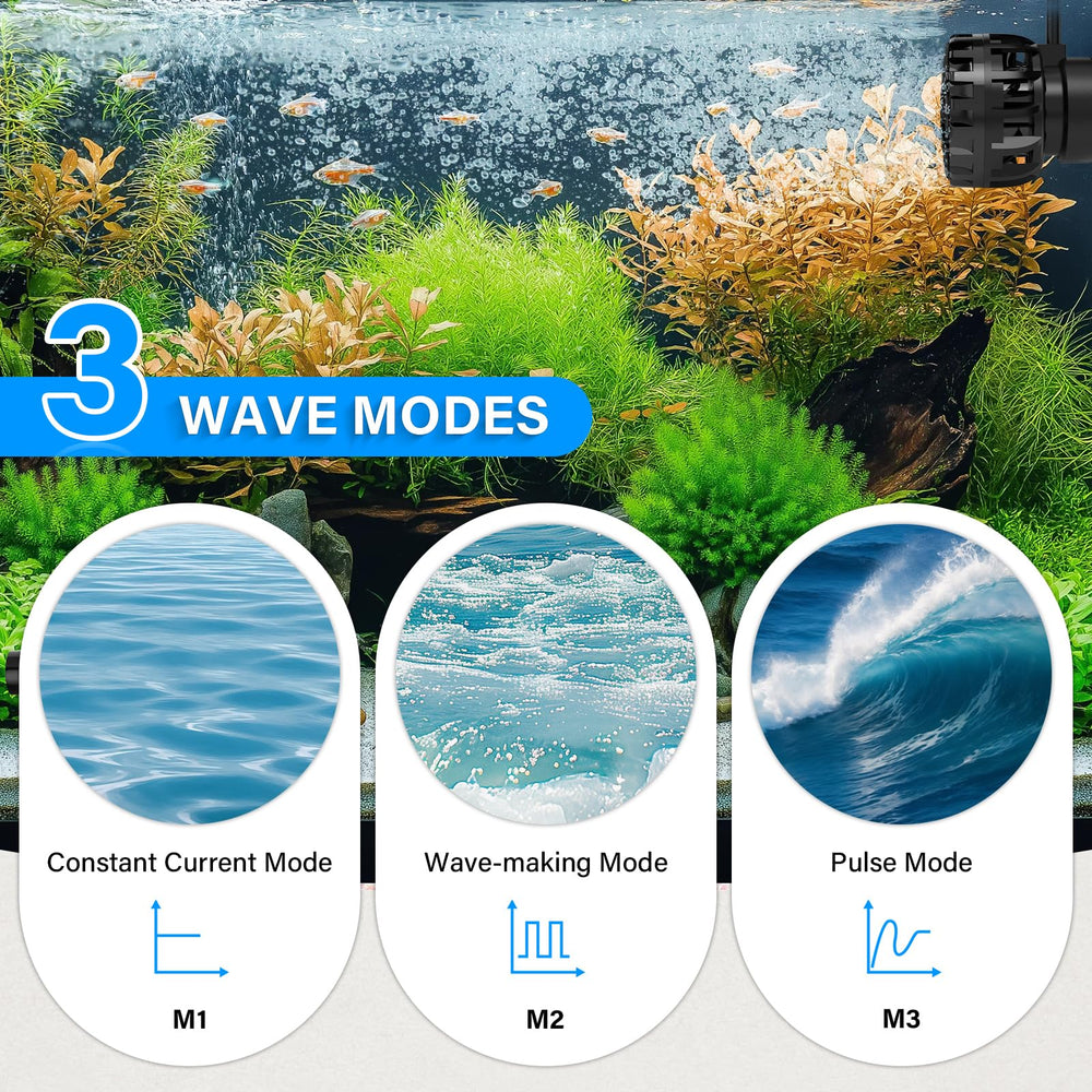 hygger wave maker delivers 790 gph via DC power for efficient performance