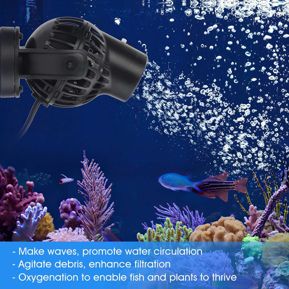 Hygger Wave Maker includes magnet base and suction cups for easy installation