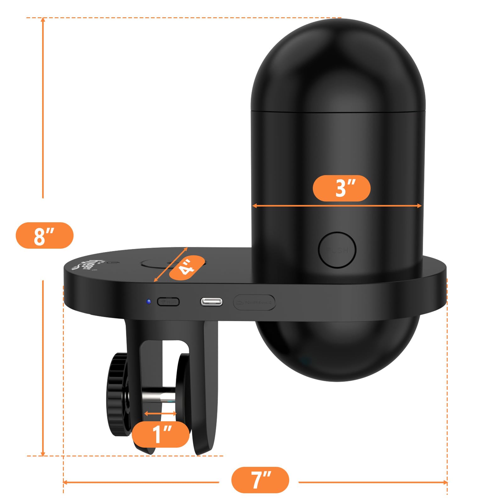 Hygger WiFi feeder 230ml-capacity image communicates large feed reservoir for longer intervals.