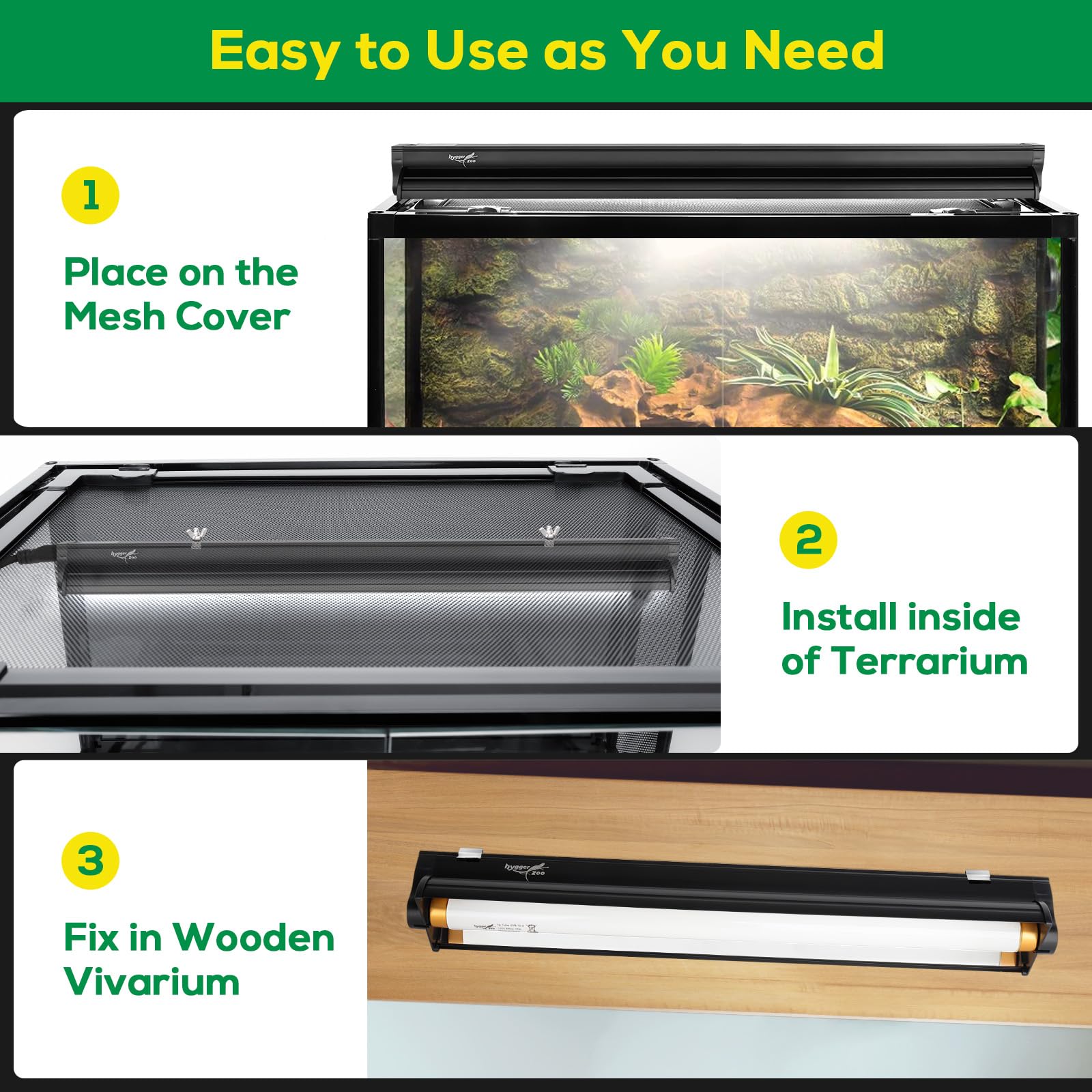 Hygger zoo desert lamp suits bearded dragons, turtles, and leopard geckos for natural-like UV exposure