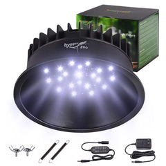 Hygger zoo UVB light with curved reflector delivers stronger UVB for reptile basking.